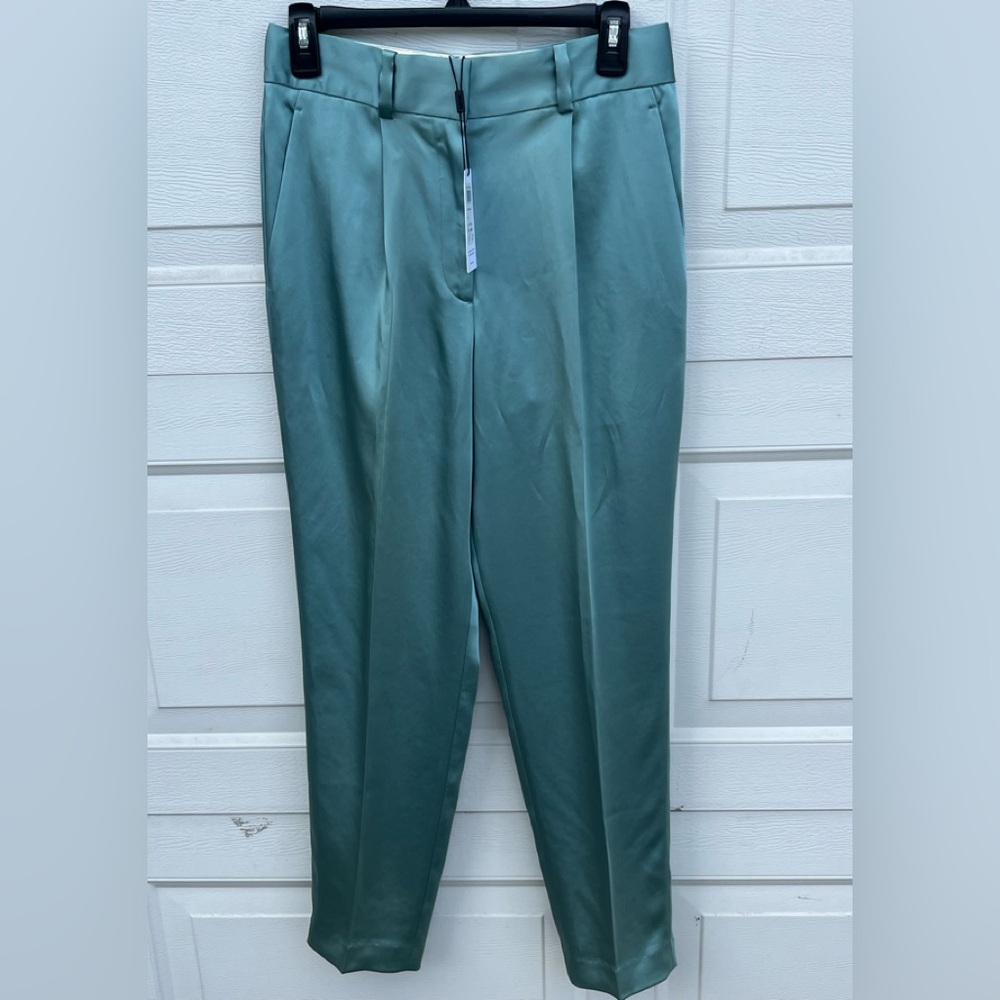 REISS Elyssah Satin Trouser Pants blue Size 4  NWT